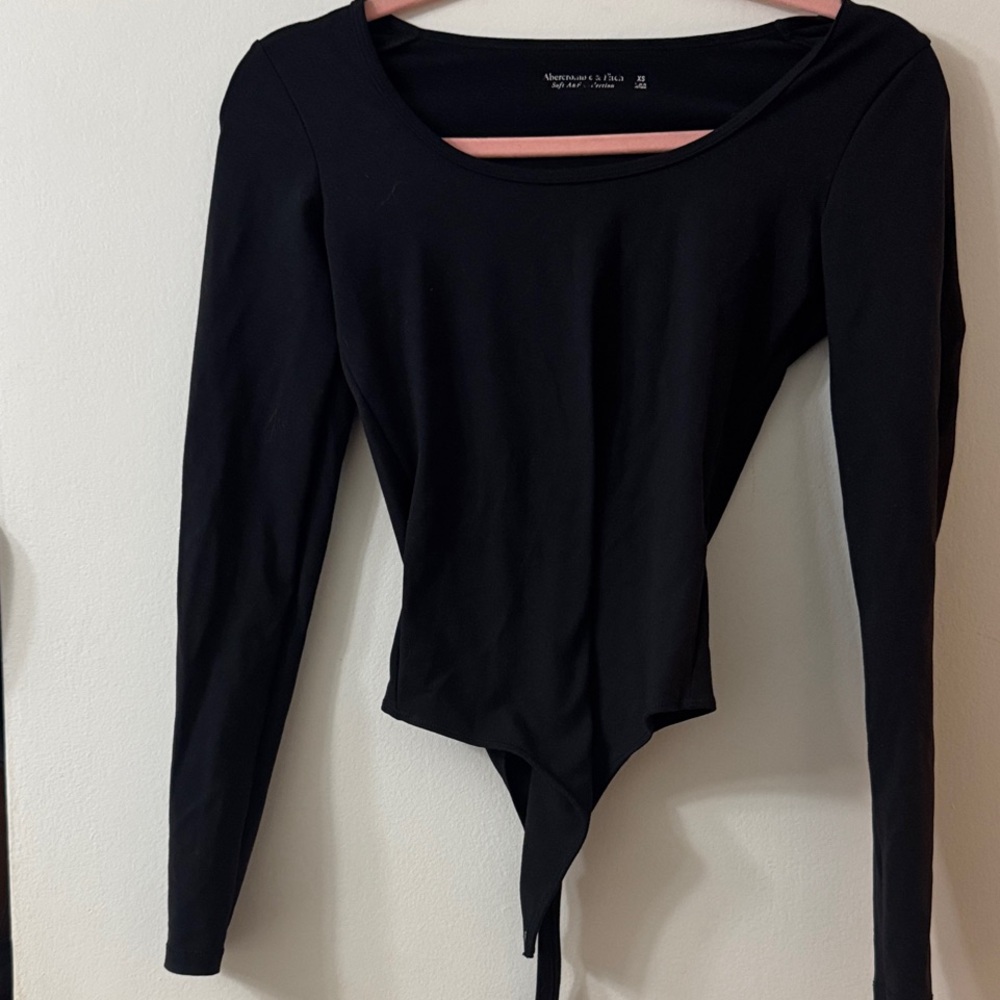 Abercrombie & Fitch Black Long Sleeve Bodysuit